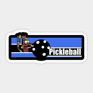 Pickleball with dog Sticker